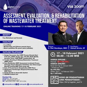 Online Training Pengolahan Air Limbah Assesment Wastewater Treatment 17-18 Januari 2021