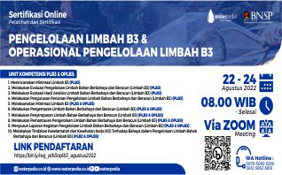Sertifikasi Online | Training & Uji Kompetensi PLB3 & OPLB3 |  22 – 24 Agustus 2022