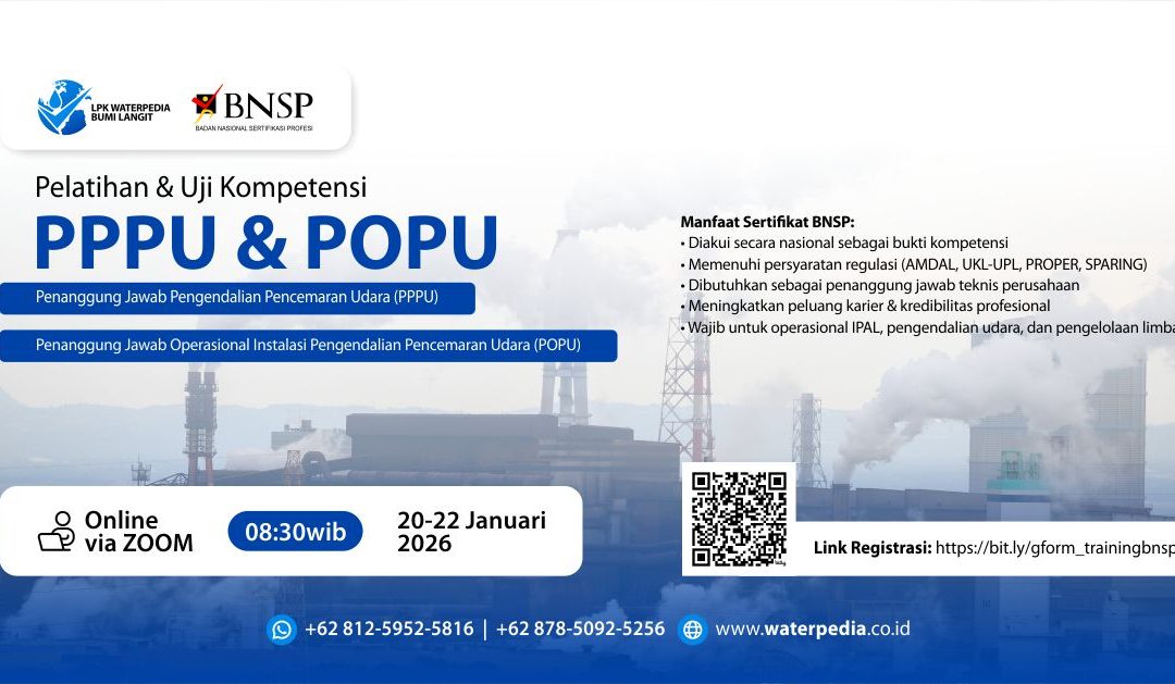 Pelatihan PPPU & POPU BNSP Januari 2026 | Sertifikasi Pengendalian Pencemaran Udara